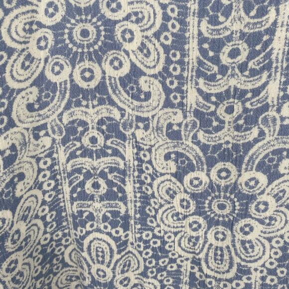 Altar’d State Women's Ivory & Blue Keyhole Tank Mini Swing Dress Size Small - Picture 7 of 8